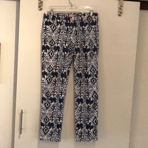 Lilly Pulitzer blue/white pants. Sz. 6